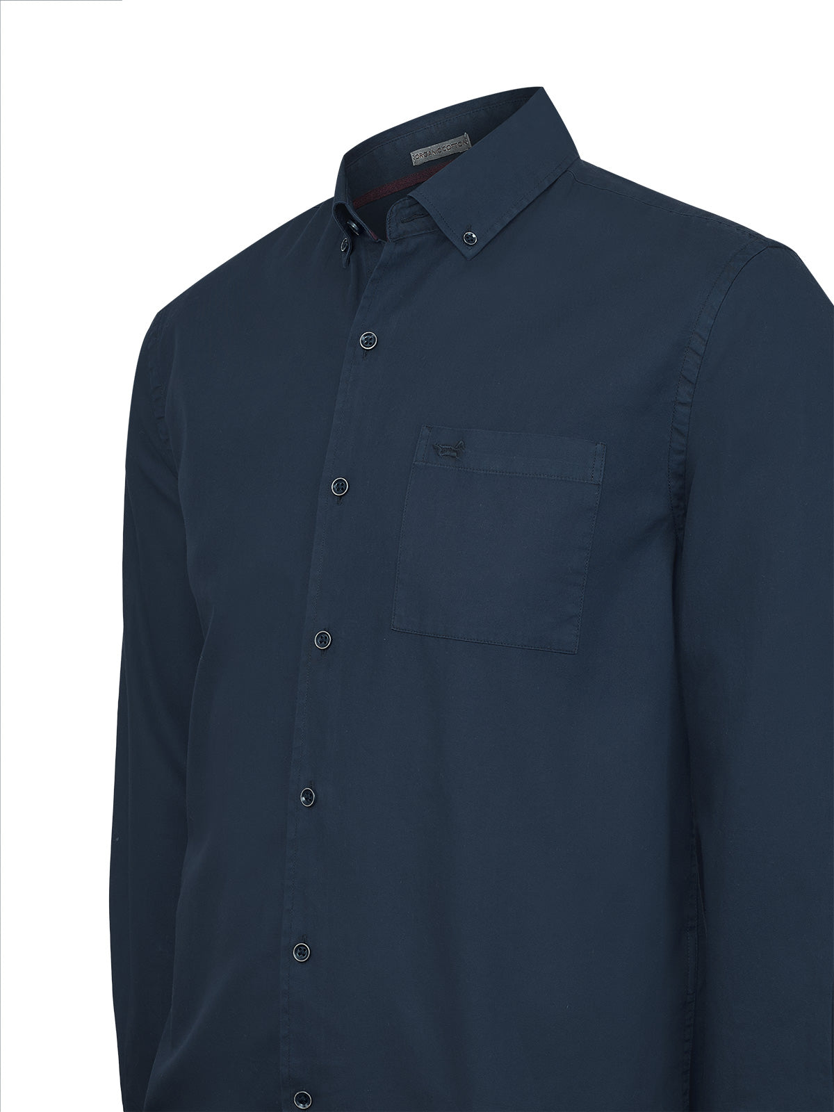 Camisa Algodón Orgánico Hombre Leeds Azul Rockford