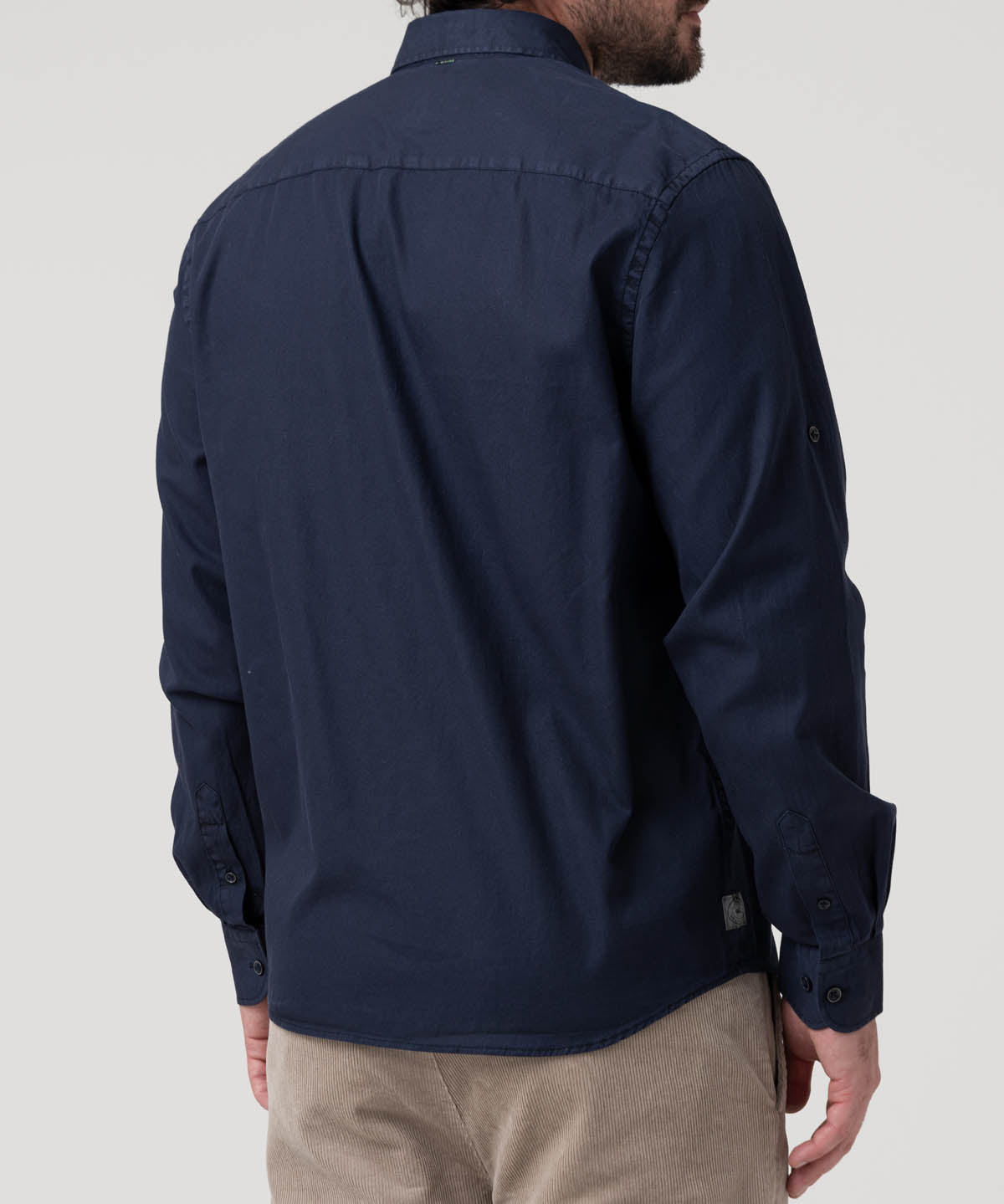 Camisa Algodón Orgánico Hombre Leeds Azul Rockford