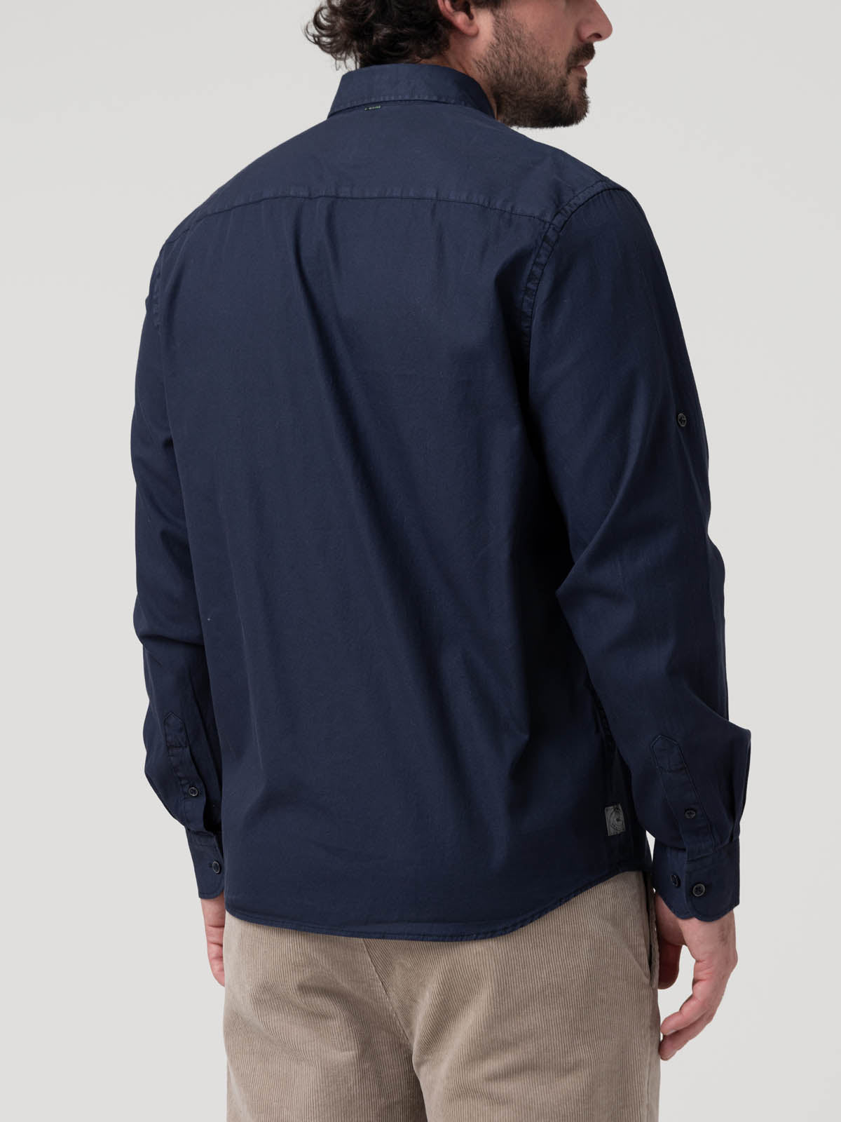 Camisa Algodón Orgánico Hombre Leeds Azul Rockford