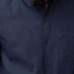 Camisa Algodón Orgánico Hombre Leeds Azul Rockford