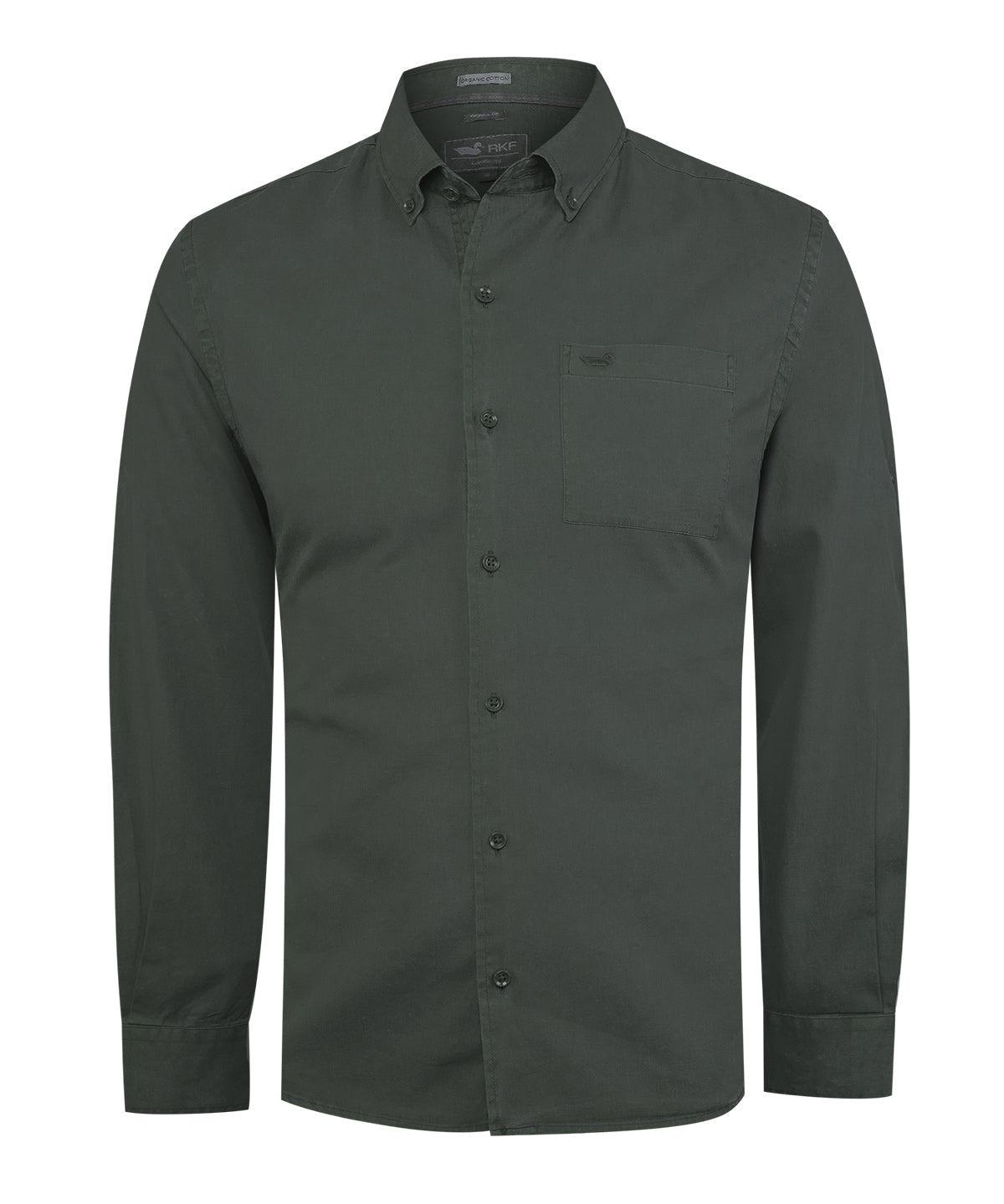 Camisa Algodón Orgánico Hombre Leeds Verde Rockford