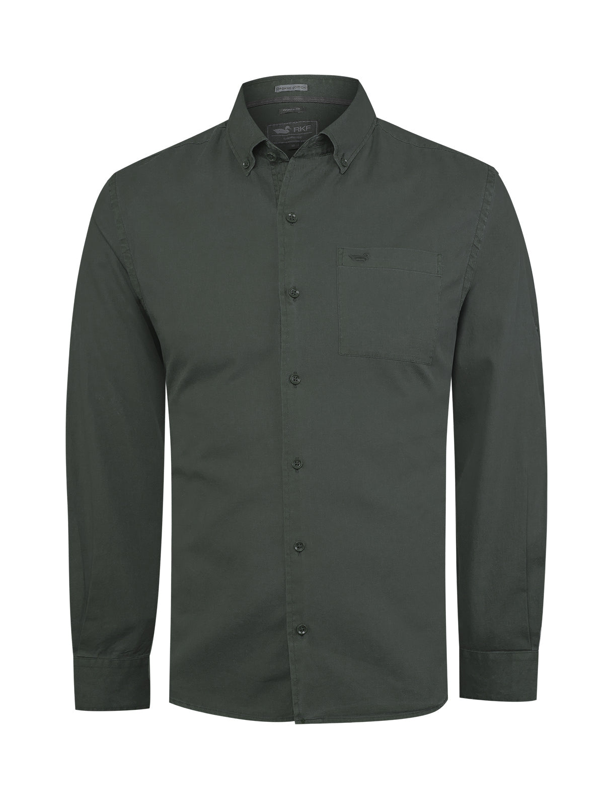 Camisa Algodón Orgánico Hombre Leeds Verde Rockford