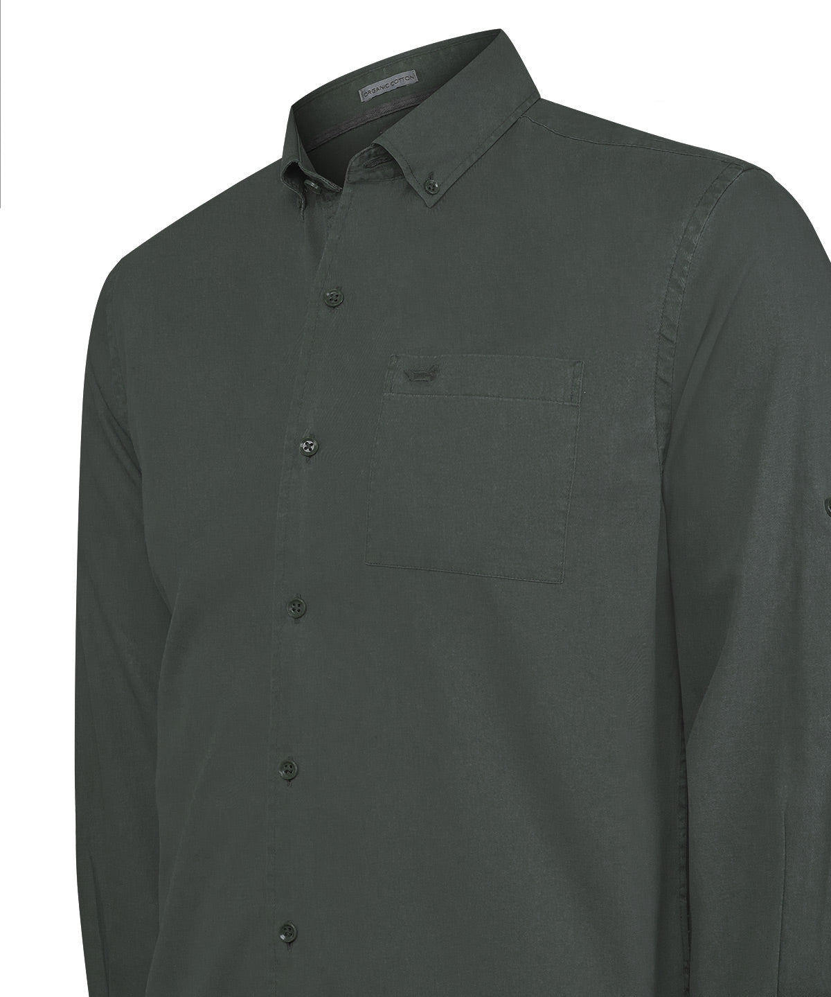 Camisa Algodón Orgánico Hombre Leeds Verde Rockford