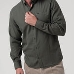 Camisa Algodón Orgánico Hombre Leeds Verde Rockford
