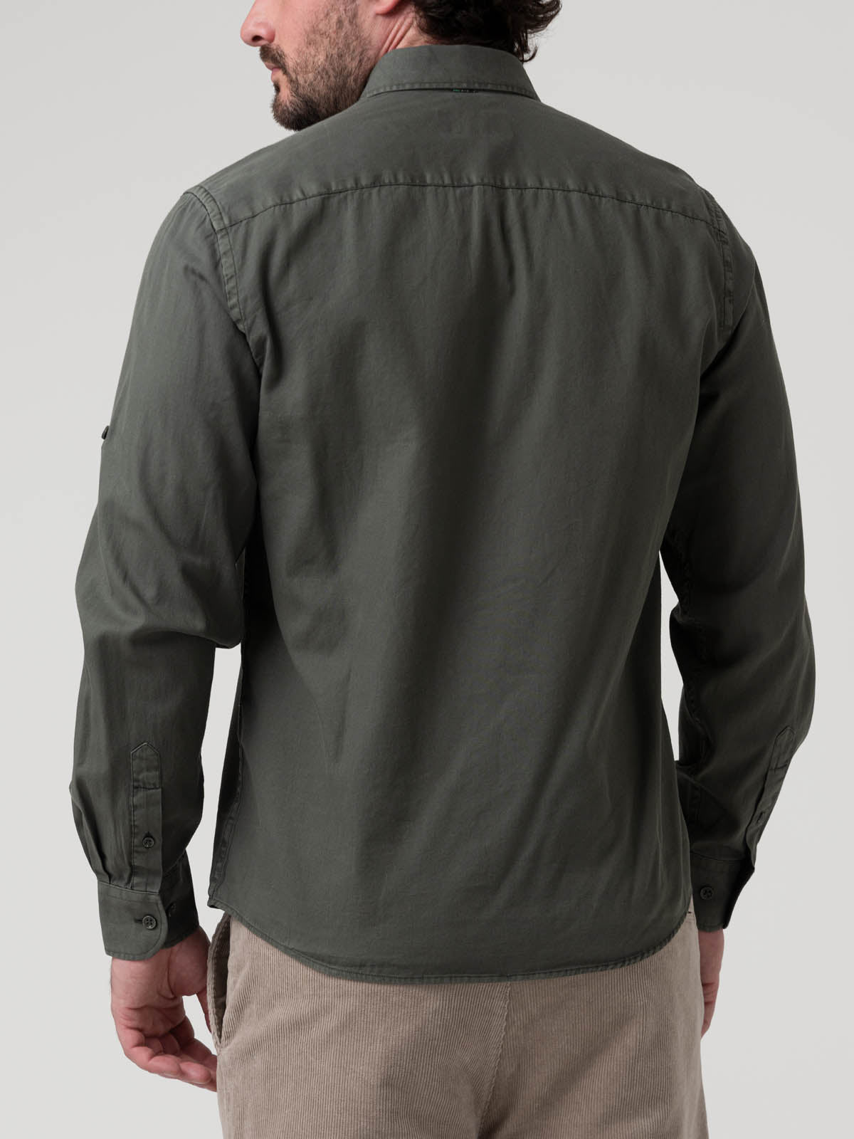 Camisa Algodón Orgánico Hombre Leeds Verde Rockford