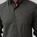 Camisa Algodón Orgánico Hombre Leeds Verde Rockford