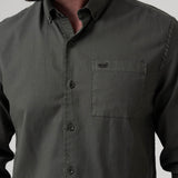 Camisa Algodón Orgánico Hombre Leeds Verde Rockford