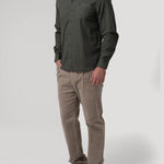 Camisa Algodón Orgánico Hombre Leeds Verde Rockford