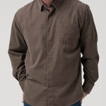 Camisa Algodón Orgánico Hombre Corduroy Café Rockford
