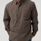 Camisa Algodón Orgánico Hombre Corduroy Café Rockford
