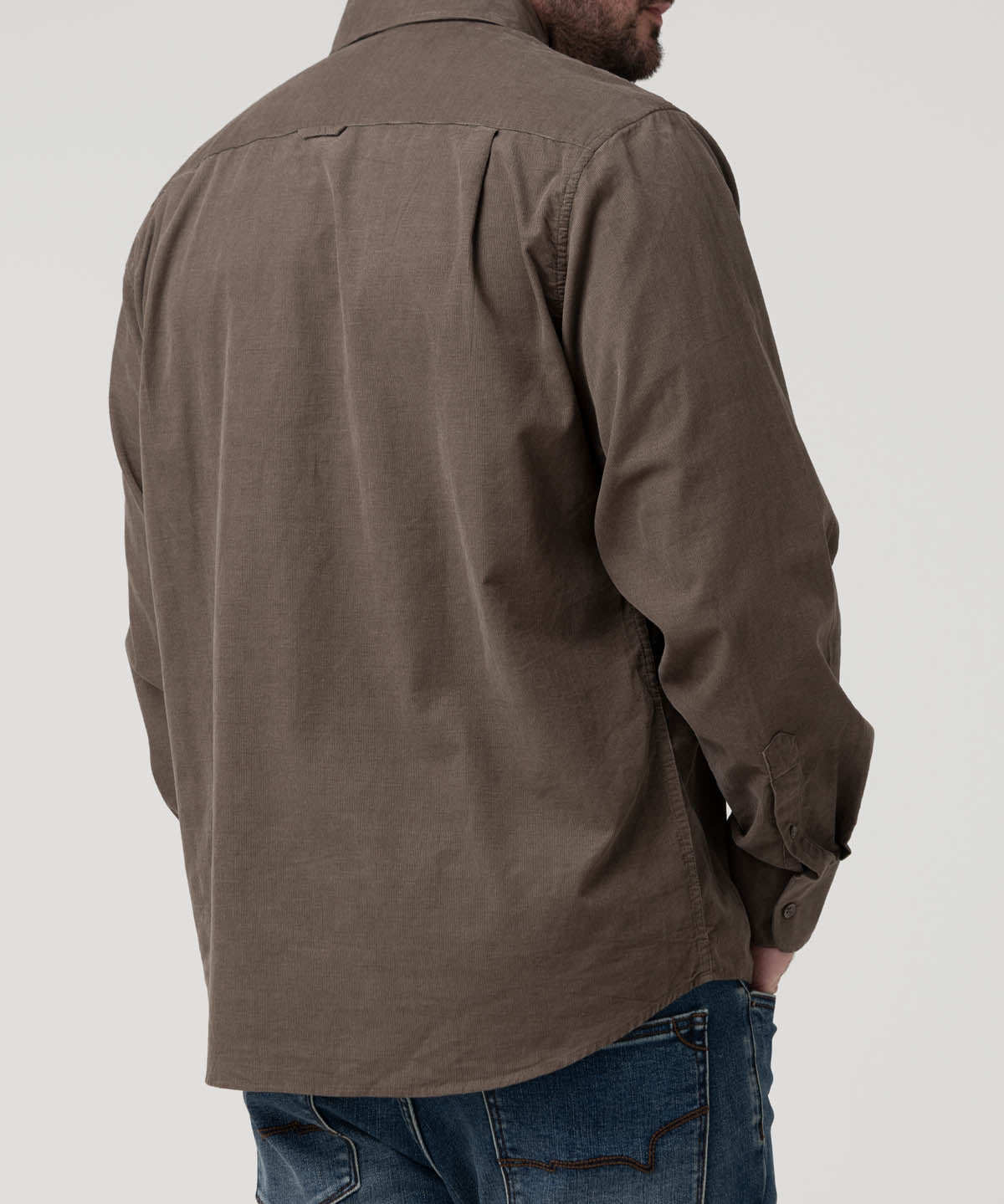 Camisa Algodón Orgánico Hombre Corduroy Café Rockford