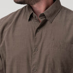 Camisa Algodón Orgánico Hombre Corduroy Café Rockford