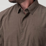 Camisa Algodón Orgánico Hombre Corduroy Café Rockford