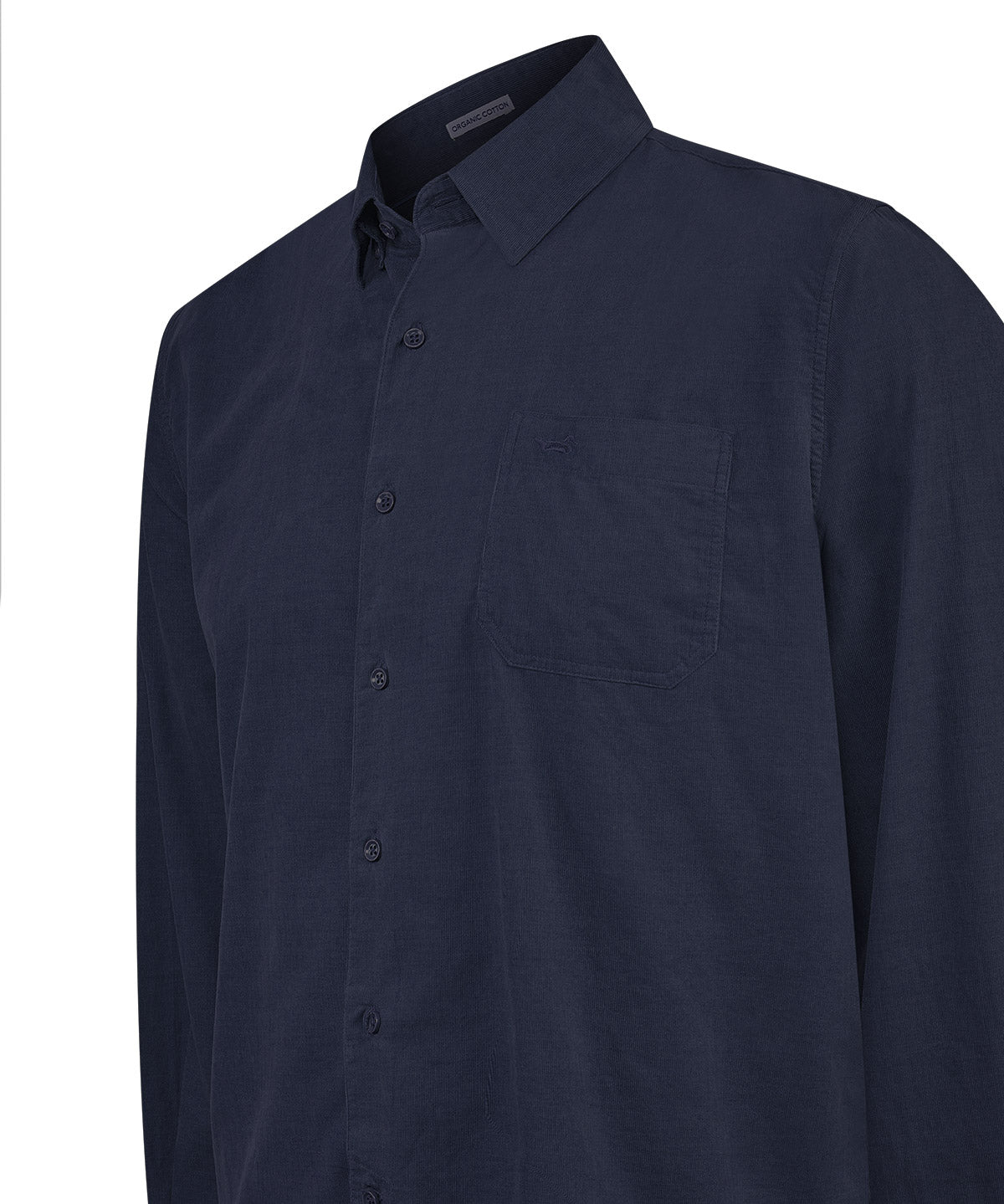 Camisa Algodón Orgánico Hombre Corduroy Azul Rockford