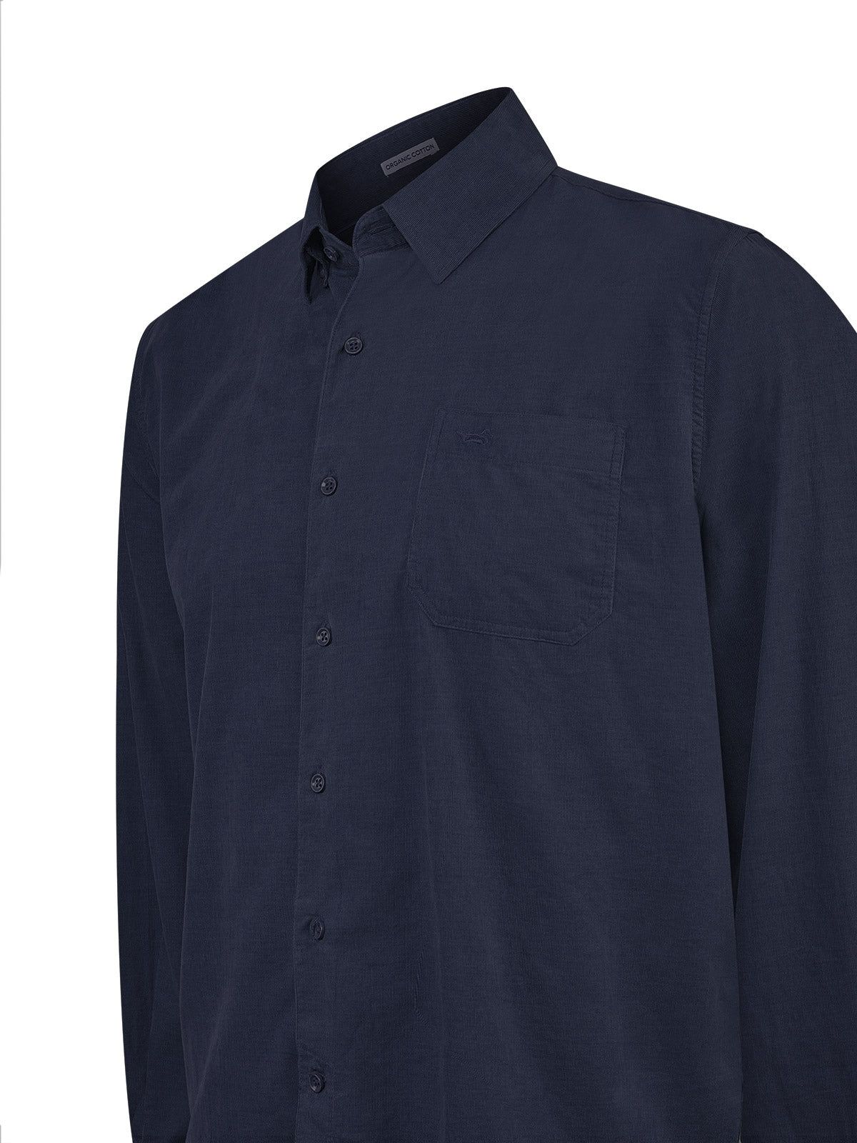 Camisa Algodón Orgánico Hombre Corduroy Azul Rockford