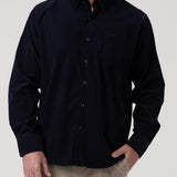 Camisa Algodón Orgánico Hombre Corduroy Azul Rockford