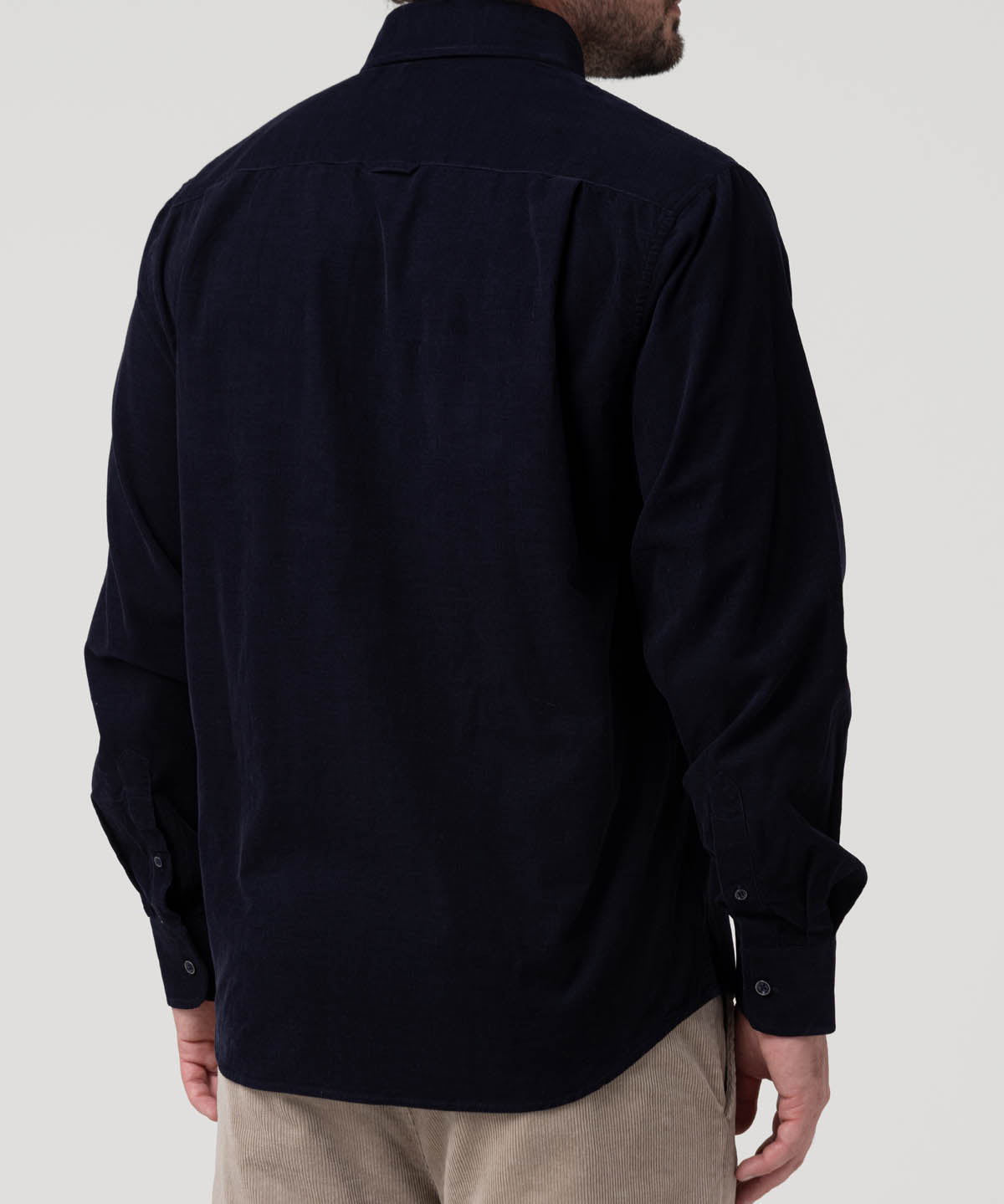 Camisa Algodón Orgánico Hombre Corduroy Azul Rockford