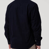 Camisa Algodón Orgánico Hombre Corduroy Azul Rockford