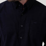 Camisa Algodón Orgánico Hombre Corduroy Azul Rockford