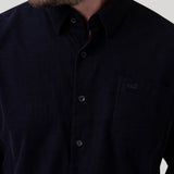 Camisa Algodón Orgánico Hombre Corduroy Azul Rockford