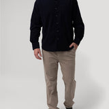 Camisa Algodón Orgánico Hombre Corduroy Azul Rockford