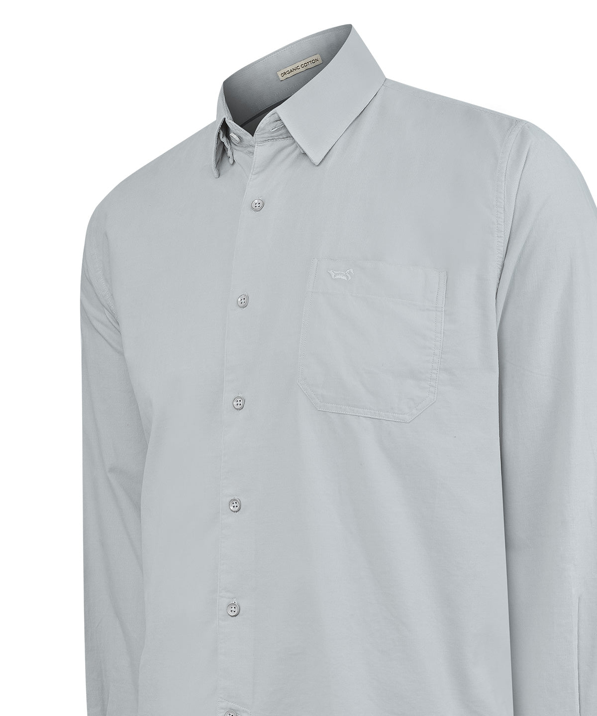 Camisa Algodón Orgánico Hombre Corduroy Gris Rockford