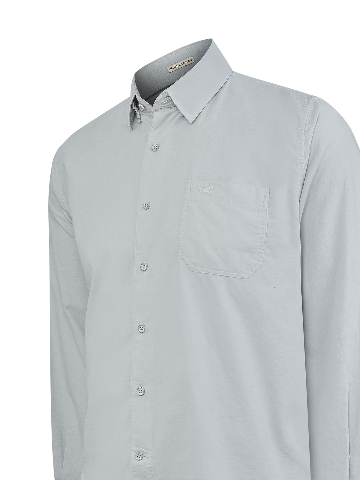 Camisa Algodón Orgánico Hombre Corduroy Gris Rockford