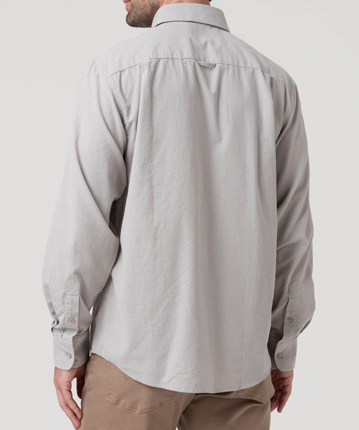 Camisa Algodón Orgánico Hombre Corduroy Gris Rockford