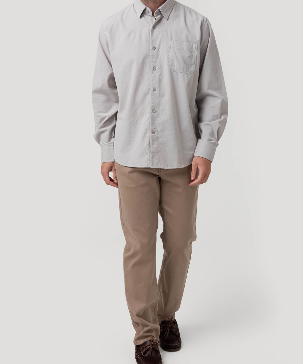 Camisa Algodón Orgánico Hombre Corduroy Gris Rockford
