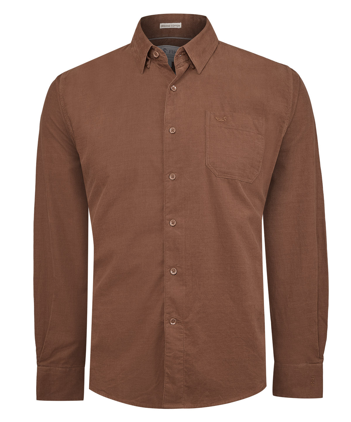 Camisa Algodón Orgánico Hombre Corduroy Café Rockford