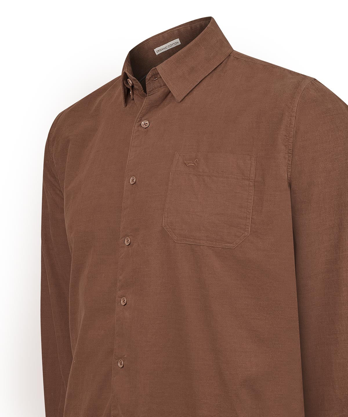 Camisa Algodón Orgánico Hombre Corduroy Café Rockford