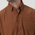 Camisa Algodón Orgánico Hombre Corduroy Café Rockford