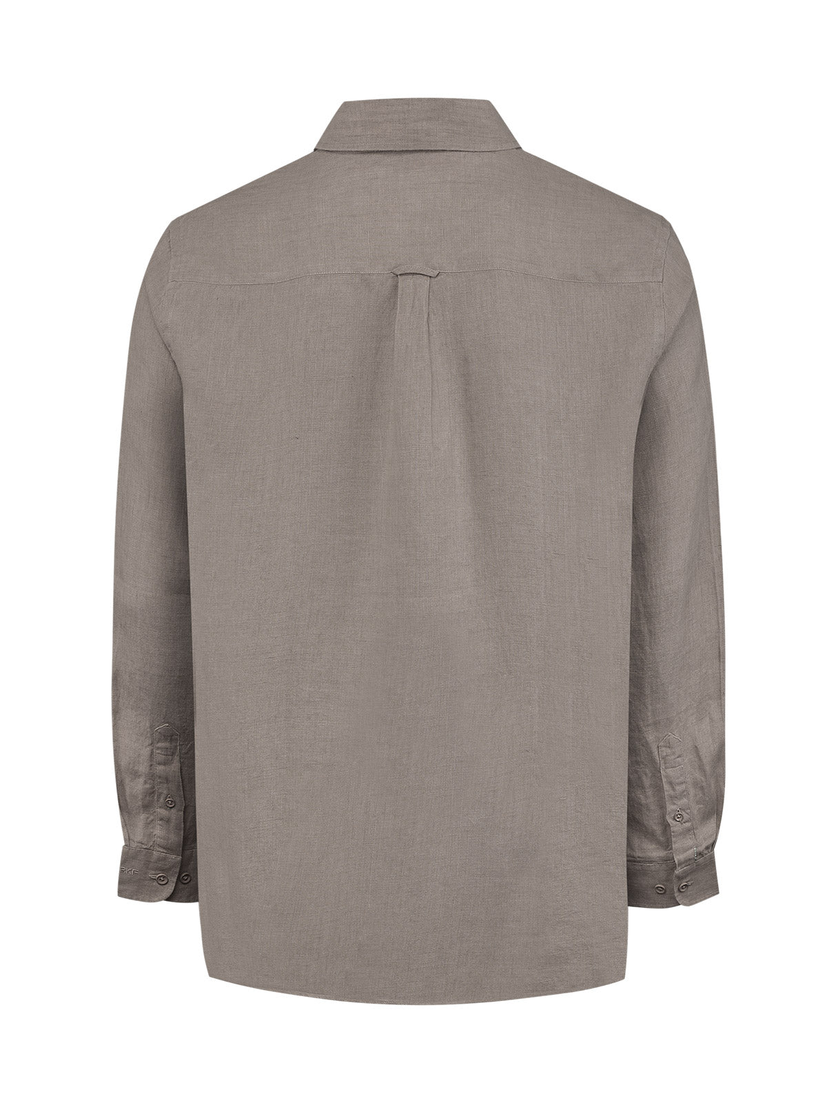 Camisa Lino Orgánico Hombre Linen Café Rockford