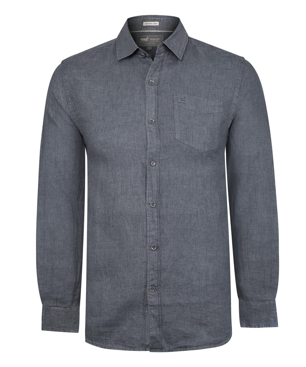 Camisa Lino Orgánico Hombre Linen Gris Rockford