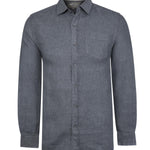Camisa Lino Orgánico Hombre Linen Gris Rockford