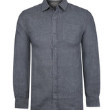 Camisa Lino Orgánico Hombre Linen Gris Rockford