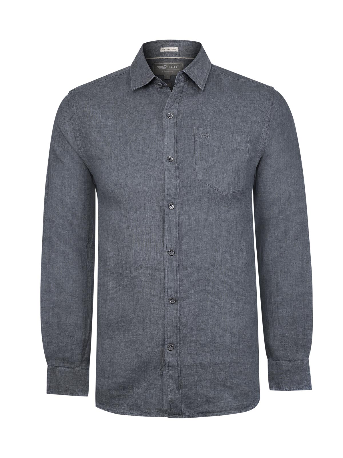 Camisa Lino Orgánico Hombre Linen Gris Rockford