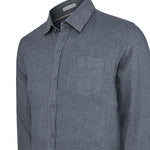 Camisa Lino Orgánico Hombre Linen Gris Rockford