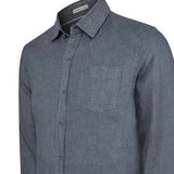 Camisa Lino Orgánico Hombre Linen Gris Rockford
