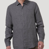 Camisa Lino Orgánico Hombre Linen Gris Rockford