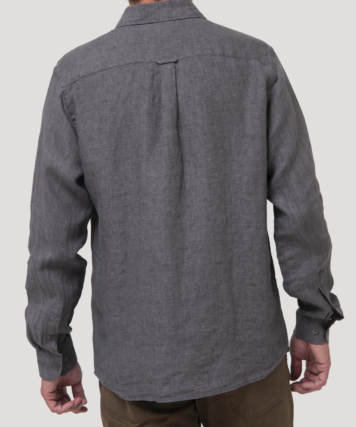 Camisa Lino Orgánico Hombre Linen Gris Rockford