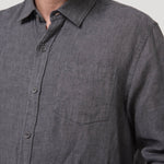 Camisa Lino Orgánico Hombre Linen Gris Rockford