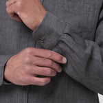 Camisa Lino Orgánico Hombre Linen Gris Rockford
