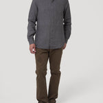 Camisa Lino Orgánico Hombre Linen Gris Rockford