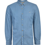 Camisa Algodón Orgánico Hombre Chambray Café Rockford