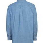 Camisa Algodón Orgánico Hombre Chambray Café Rockford