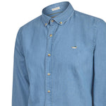 Camisa Algodón Orgánico Hombre Chambray Café Rockford