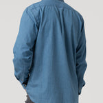 Camisa Algodón Orgánico Hombre Chambray Café Rockford