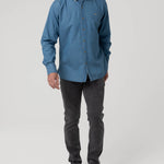 Camisa Algodón Orgánico Hombre Chambray Café Rockford