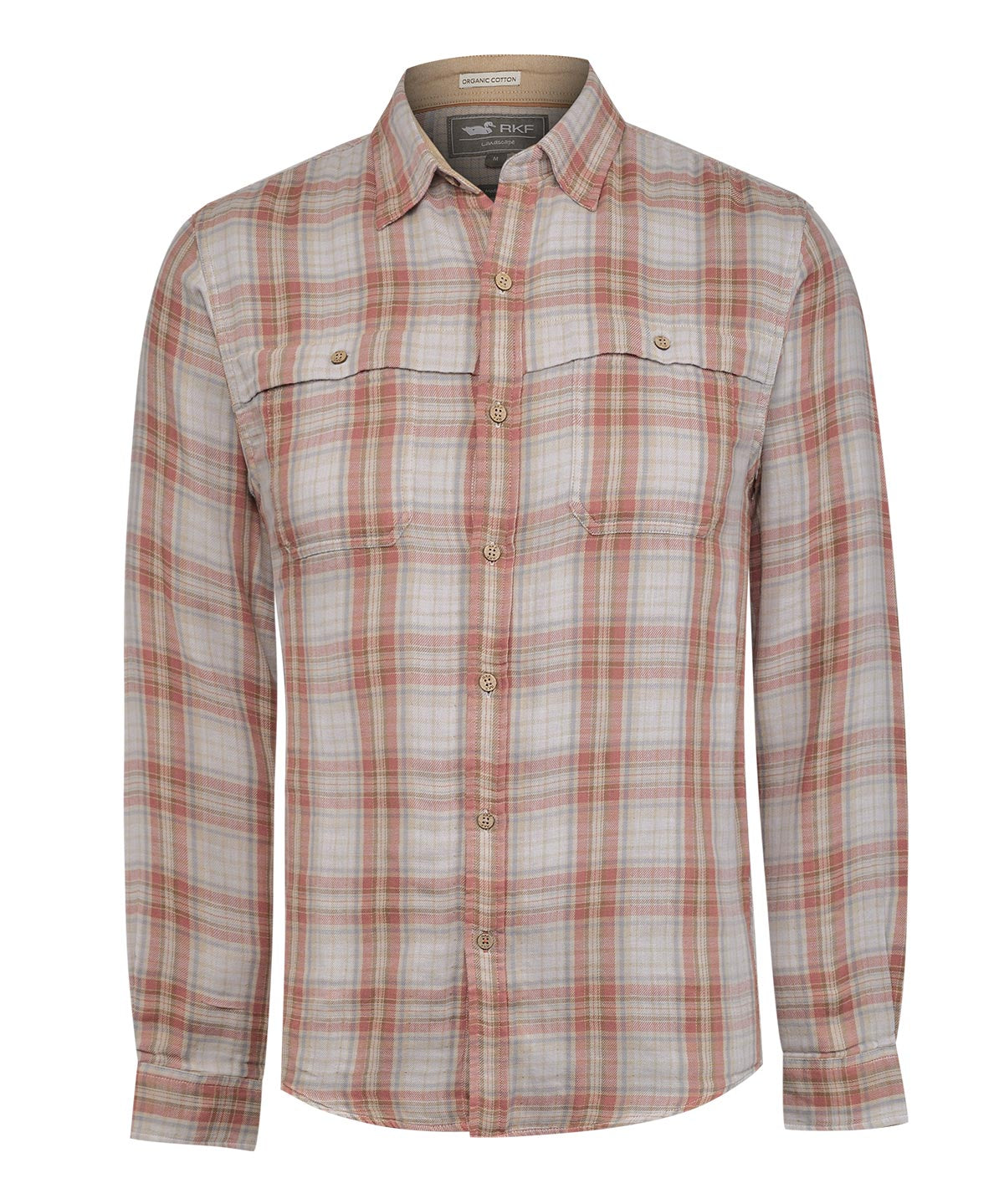 Camisa Algodón Orgánico Hombre Bradford Café Cuadrillé Rockford